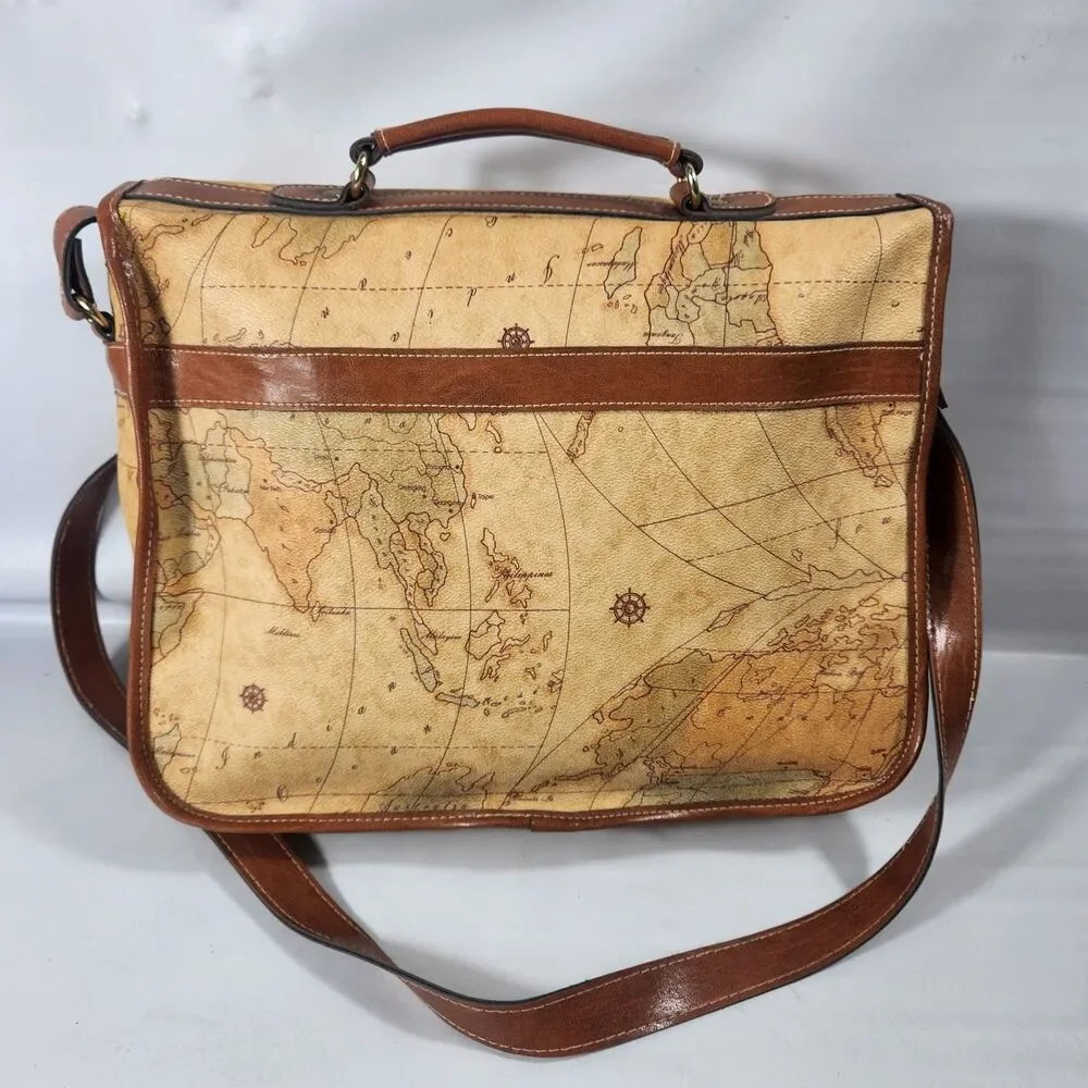 The Columbus Collection by Bagoda World Map 500th Anniversary Messenger Bag Vtg